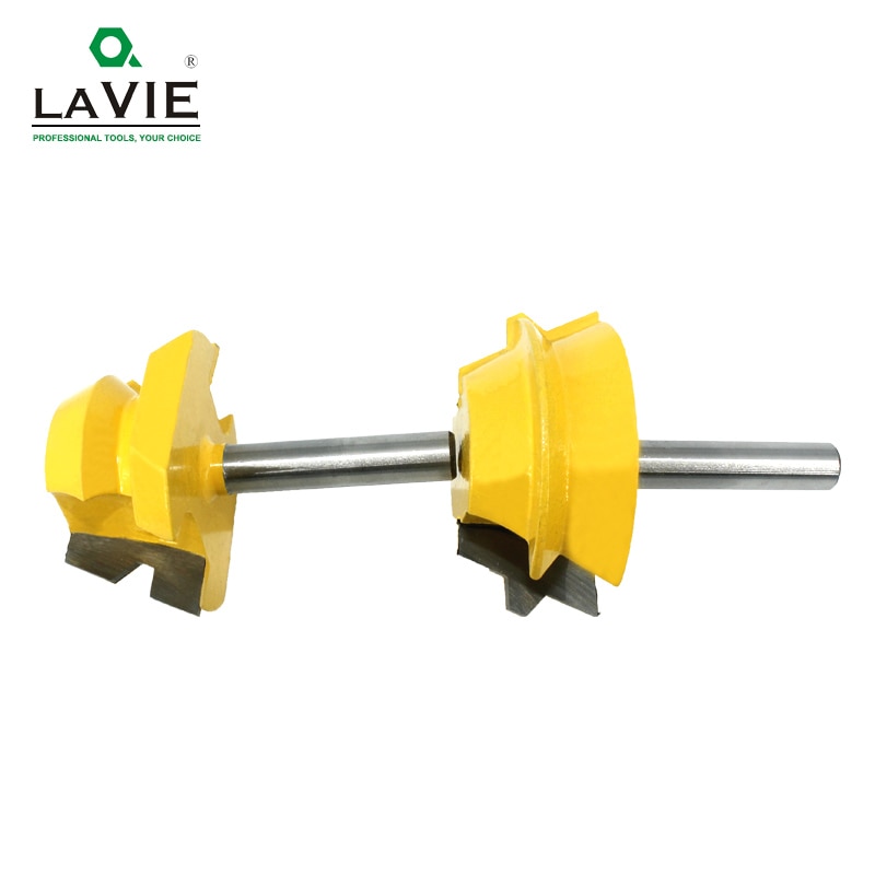 LAVIE 2 stuks 8mm Schacht Lock Mijter Tenon Router Bits 22.5 Graden Lijm Joinery Frees Set voor Hout houtwerk Cutter MC02065