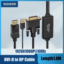DVI to Displayport adapter cable input DVI to DisplayPort out for PC laptop with DVI port to Display with DisplayPort port