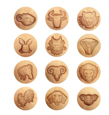 Läder verktyg mässing utskriftsverktyg bild stämpel zodiac