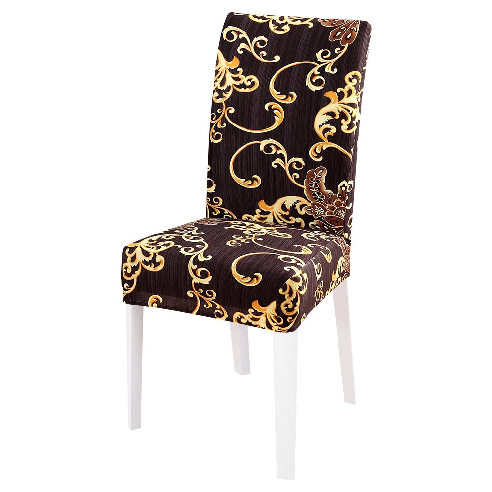 Elastische stoelhoes van spandex, woonkamer, eetkamerstoel, stretch, moderne bloemenprint, keuken, restaurant, hotel, hoes: 4-1pc