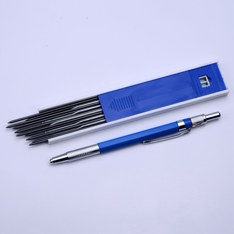 Mechanical Drafting Pencil with 12 Pieces Leads School Student Drawing Metal 2.0 MM HB Standaard Pencil Stationery