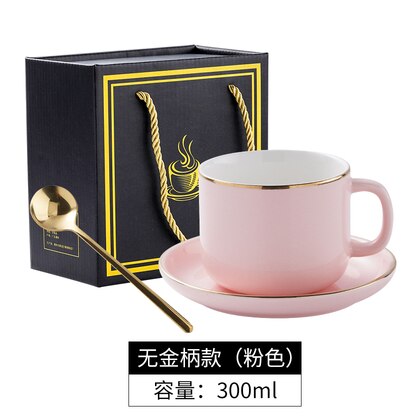 Ceramic Cup Coffee Mug Simple Modern Turkish Coffee Cups 6pcs Nordic Cartoons Tazas Cafe Cups and Saucers BE50MU: pink gift box