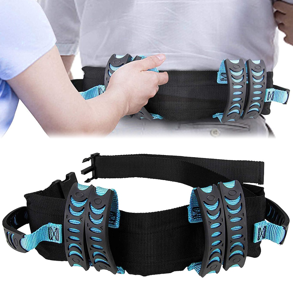 Cinturón de tracción de cintura para pacientes, cinturón de asistencia de seguridad para ancianos, para caminar, asistencia de enfermería, soporte para silla de ruedas, correa de transferencia para cama