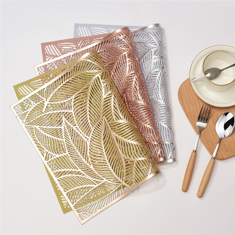 1pc pvc holle isolatie onderzetters tafelmatten voor thuis, kerst, bruiloft, hittebestendige placemat voor op de eettafel