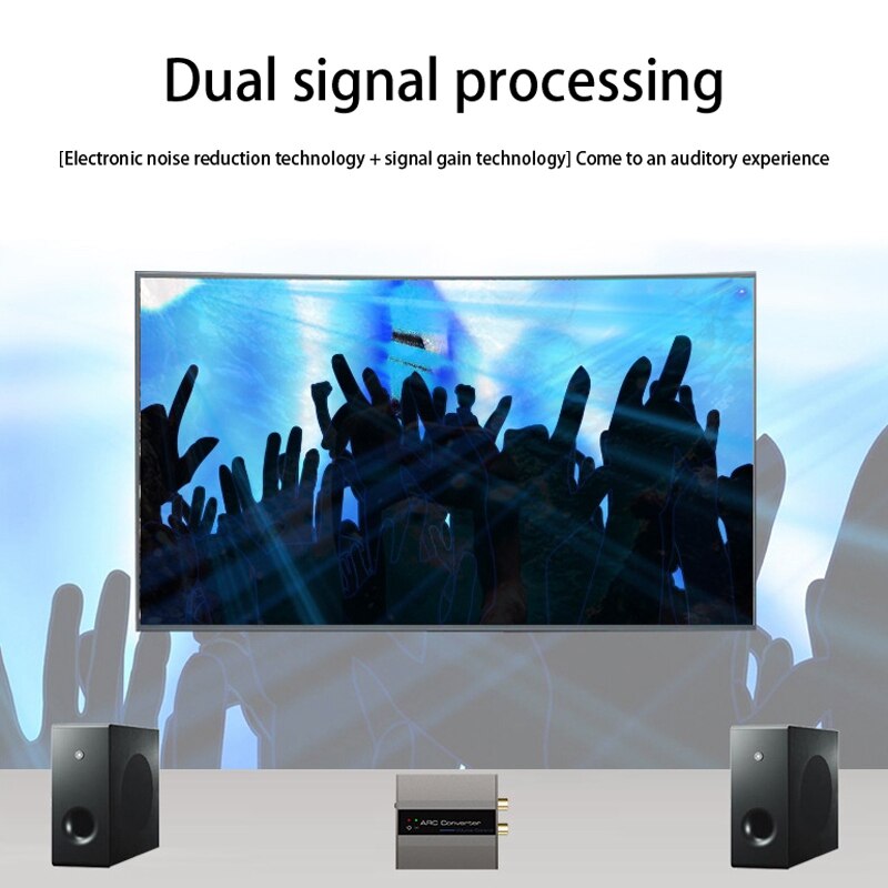 HDMI Arc Audio Converter Arc Audio R/L Output Audio Adapter Support Tv, Projector, Amplifier, Speaker