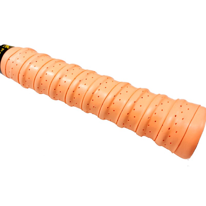 Fangcan 3 st anti slip tennis overgrip badminton squash racket grepptejp pu över grepp för padel beach tennis racket fiskespö: Orange