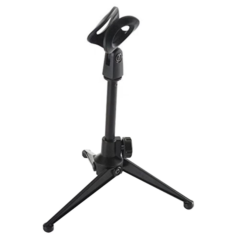 Opvouwbare Houder Met Mic Clip Desktop Microfoon Statief Voor Vergaderingen Lezingen Live Opname Beugel Zwart Professionele