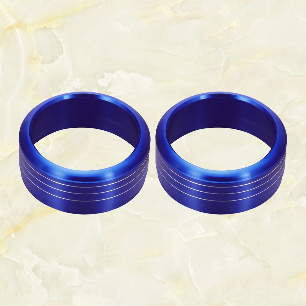 2Pcs Climate Control Knob Ring Covers For Impreza Forester Crosstrek (Silver)