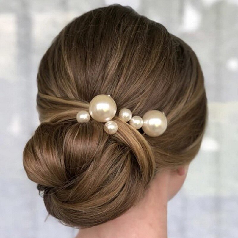 Épingle à cheveux en perles rouges pour mariée, accessoires pour cheveux, style vintage, style européen et américain, pour coiffures croisées
