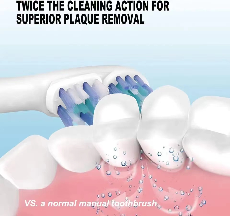 4–20 Stück Dual Clean Ersatzbürstenkopf, kompatibel mit OralB elektrischen Zahnbürsten, passend für 100 500 1000 2000 3000 5000 6000 7000