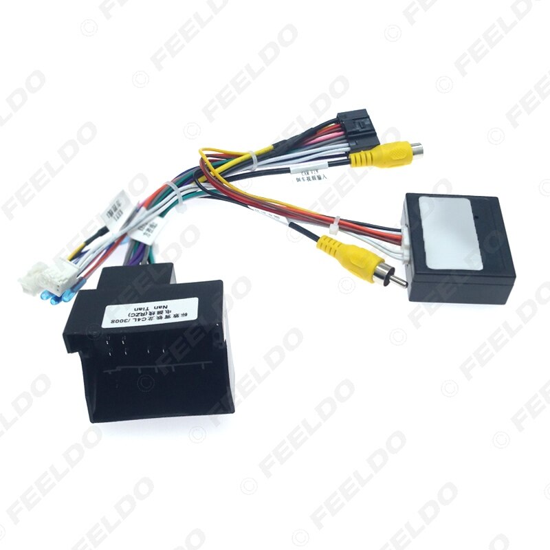 FEELDO 1PC 16-pin Car Android Stereo Wiring Harness For Peugeot 3008/Citroen C4/C-Quatre/C4L/C3 XR/C5/DS6 #AM6226