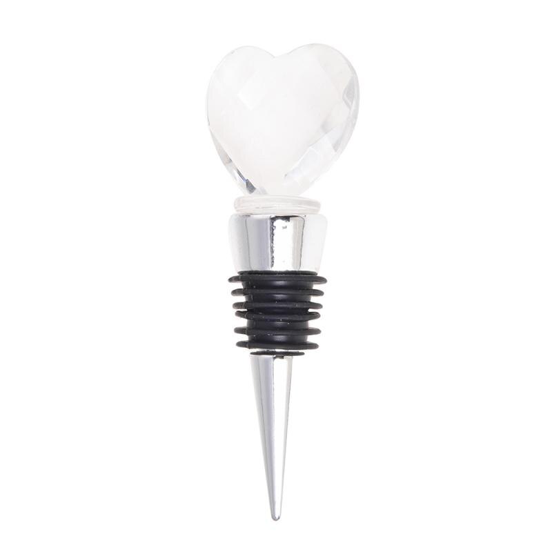 Crystal Glass Whisky Liquor Oil Wine Bottle Cap Stainless Steel Vacuum Seal Wine Decoration Stopper Bartender Party Accessories: Heart Shape