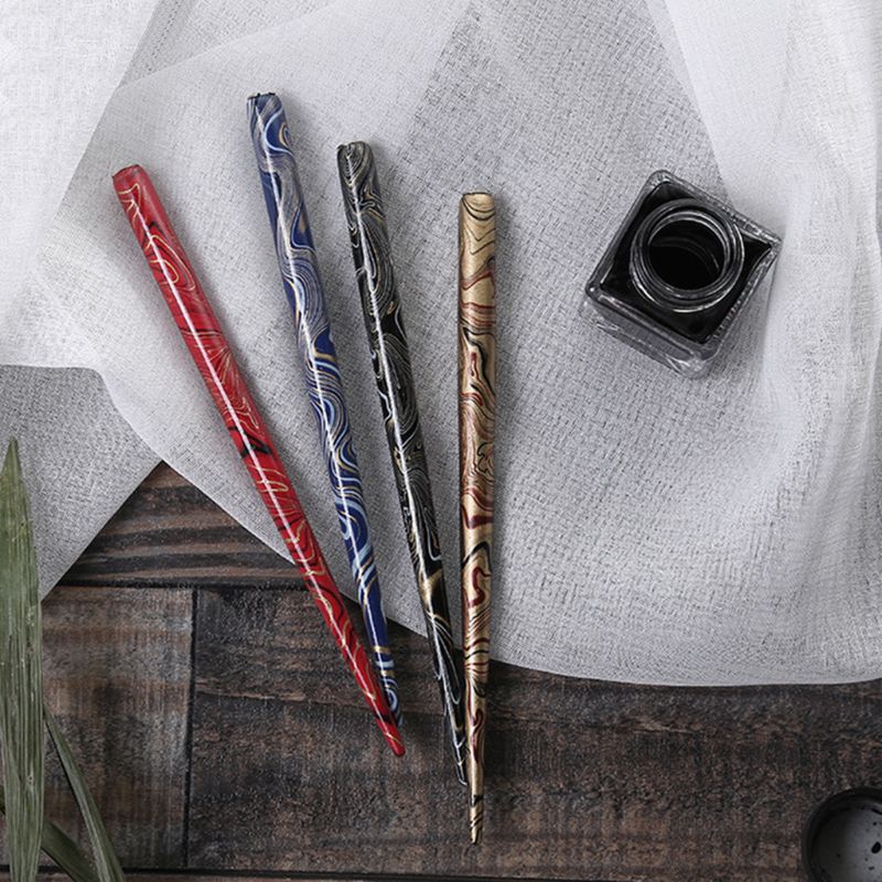 Escritura artesanal de madera pluma de inmersión antigua soporte para bolígrafo de caligrafía oblicua herramienta de caligrafía de tinta
