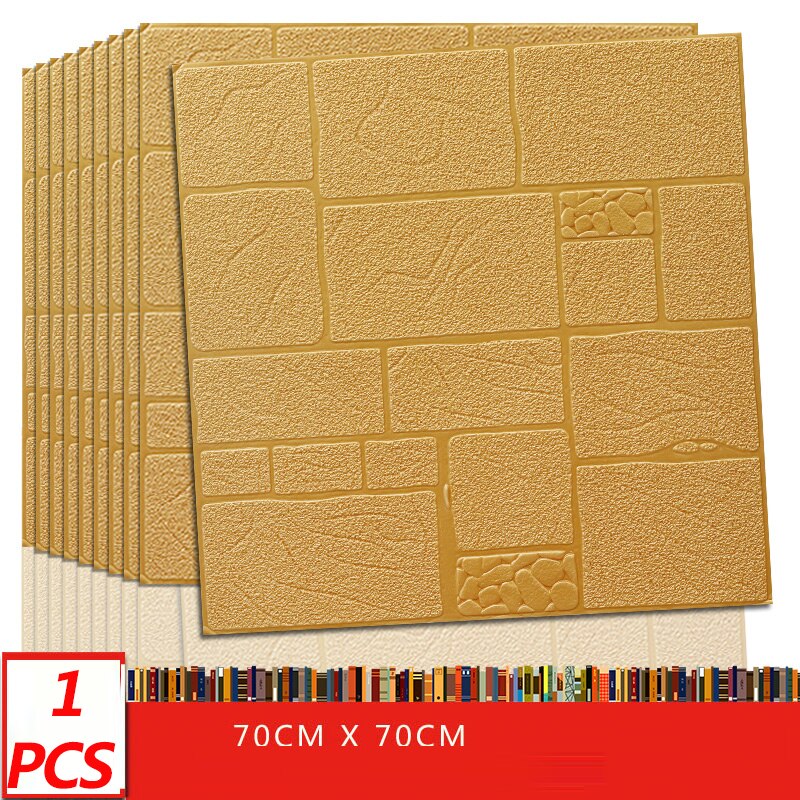 70*70cm 3d adesivo de parede imitação tijolo decoração do quarto à prova dwaterproof água auto-adesivo papel de parede para sala de estar tv pano de fundo decoração: H