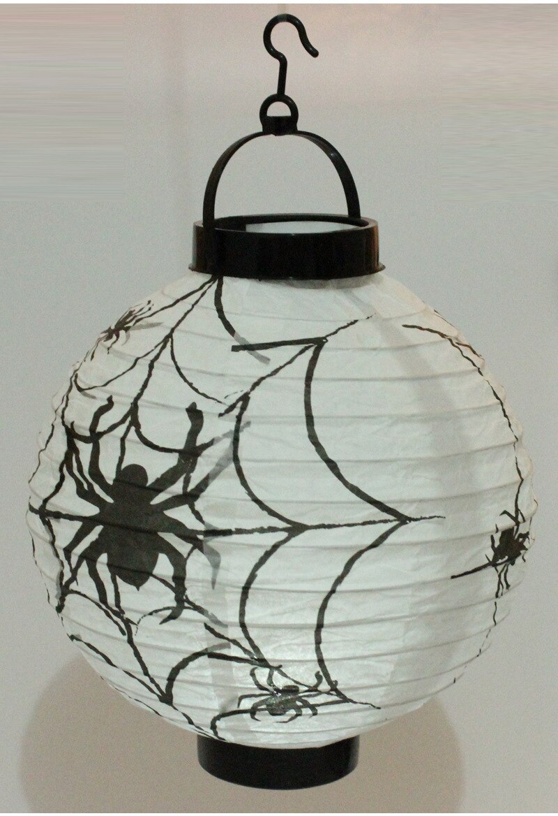Halloween Decorations Paper Lanterns with LED Light for Halloween Party Supplies Halloween Party Favor: D