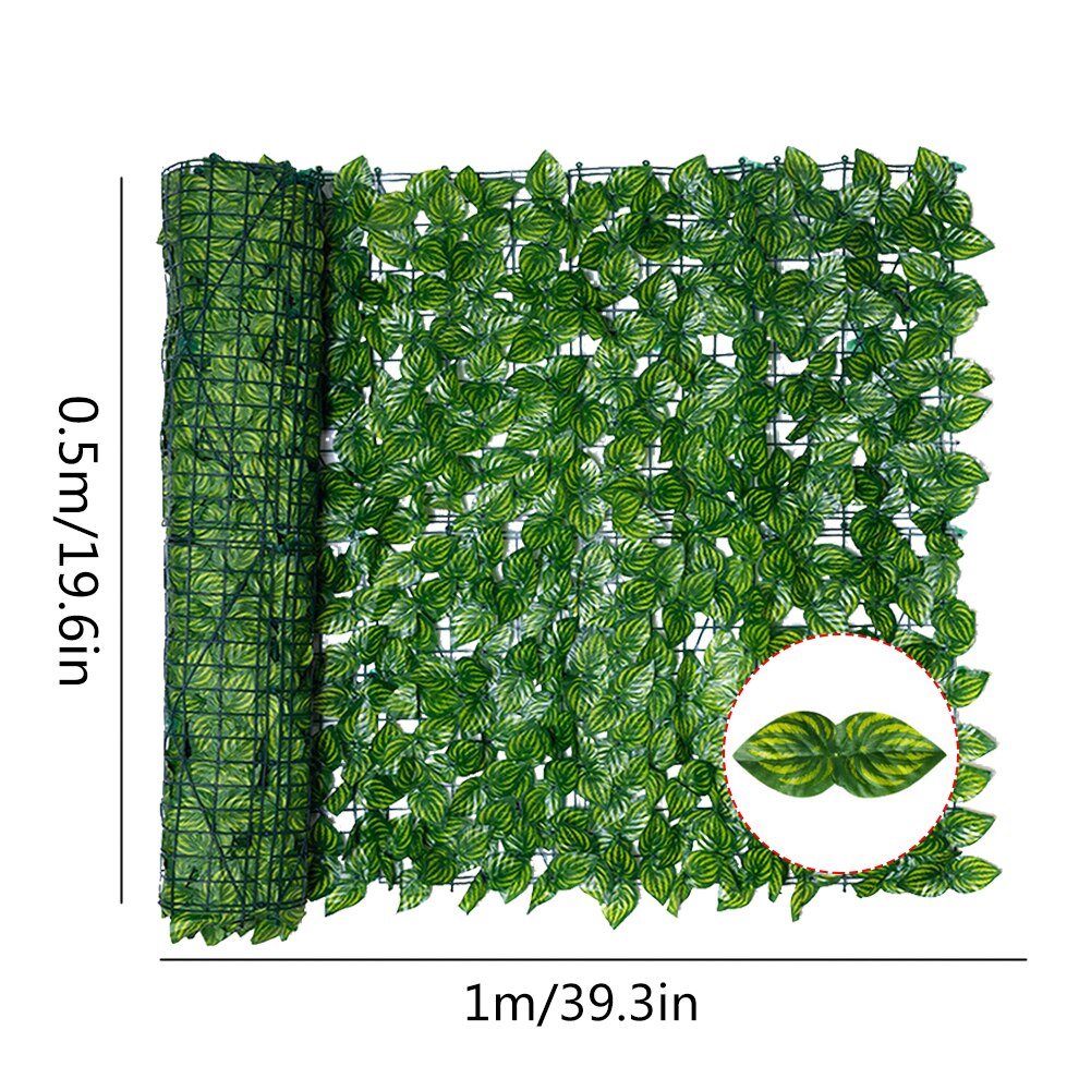0.5*3/0.5*1M Artificial Leaf Privacy Fence Roll Wall Landscaping Fence Privacy Fence Screen Outdoor Garden Backyard Balcony Fenc: 0.5x1 B