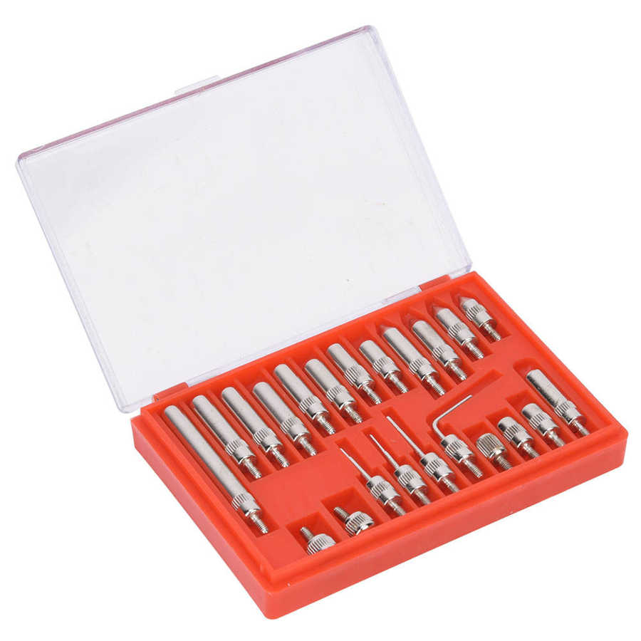 22 Pcs Dial Indicator Pointed Tip Dial Gauge Indicator Replacement Measuring Point Tip Set with Case