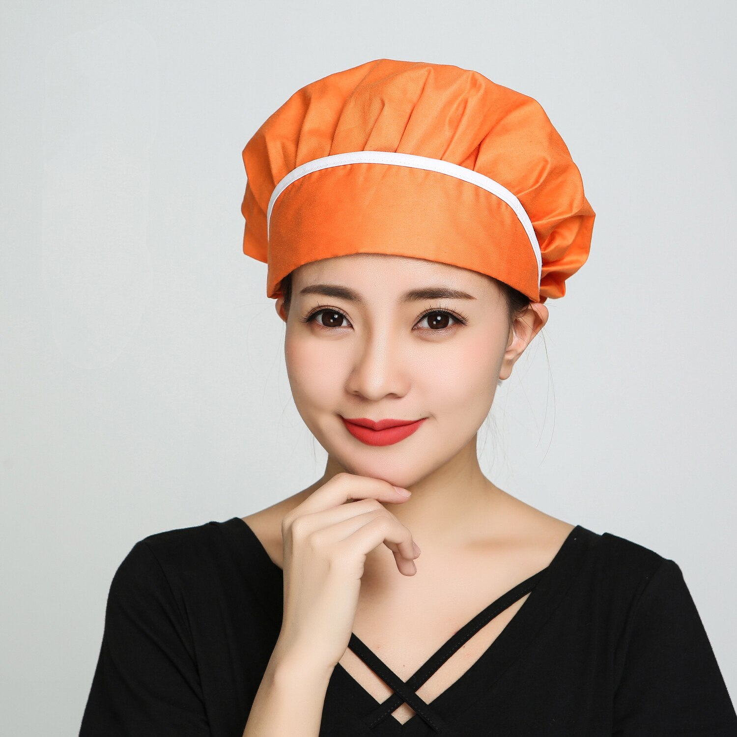 Unisex Chef Restaurant Uniforms Hotel Work Wear Waitress Master Cooker Bake Breathable Adjustable Printed Mushroom Hat Cap: Color10
