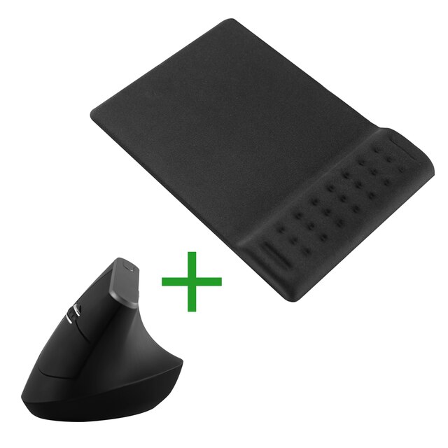 Kabellose, vertikale gaming-maus mit 6 tasten, mattem, ergonomischem design und 1600 dpi, optischer aufbau, für pc und laptop: Maus mit pad