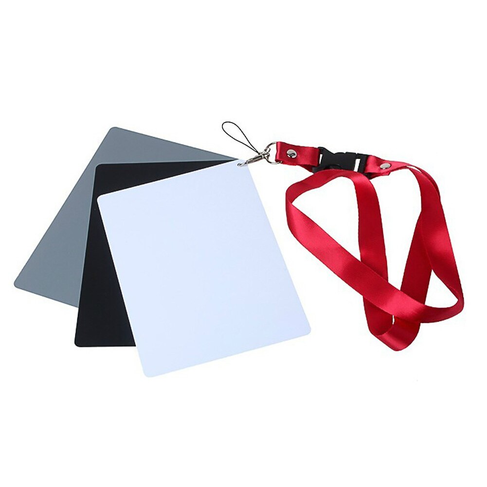Photography Camera Accessories Photo Studio 18 Degree Film Scratchproof Waterproof White Balance Digital Gray Card With Strap