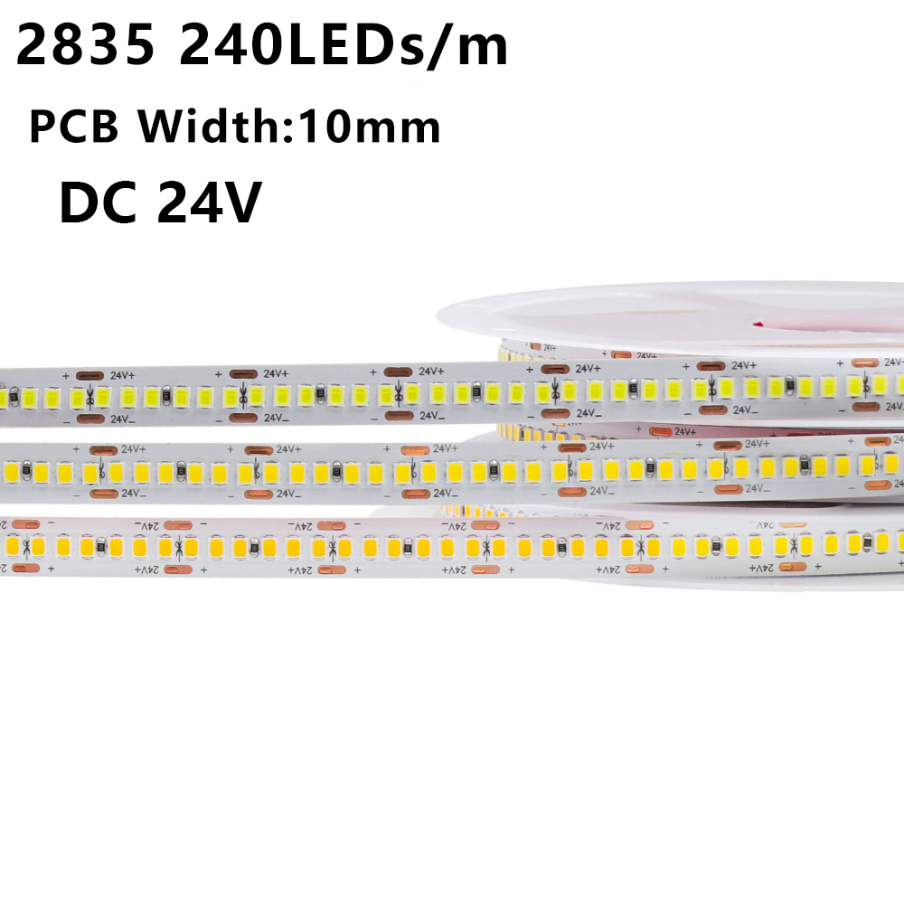 5M 10M LED-Lichtleisten 12V 24V SMD 2835 120 240LEDs/m Heimlampenstreifen Flexibles LED-Bandband Weiche Lampenleiste 3000K 4000K 6000K: Rot / Emittierende Color8