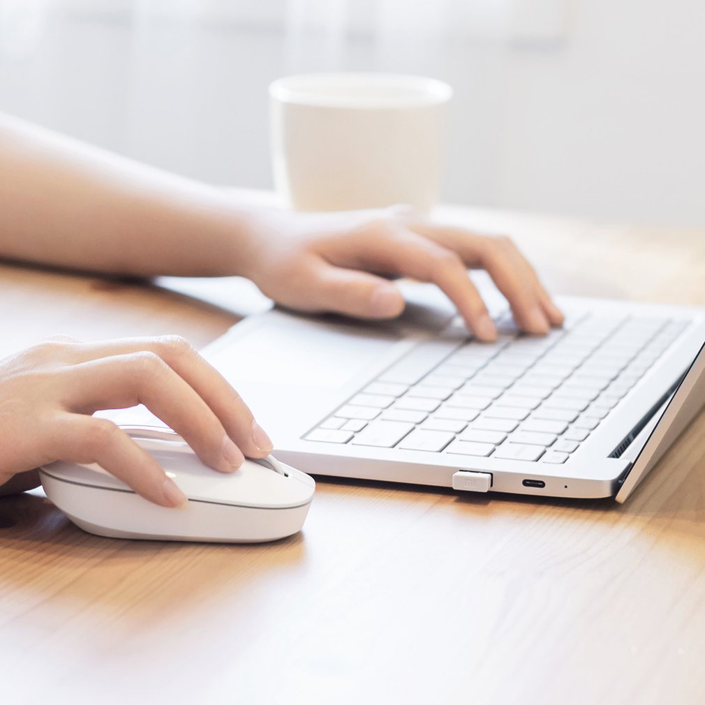 Xiaomi tragbare drahtlose maus 1200 dpi 2.4 ghz photoelektrizität maus für notebook laptop computer globale version