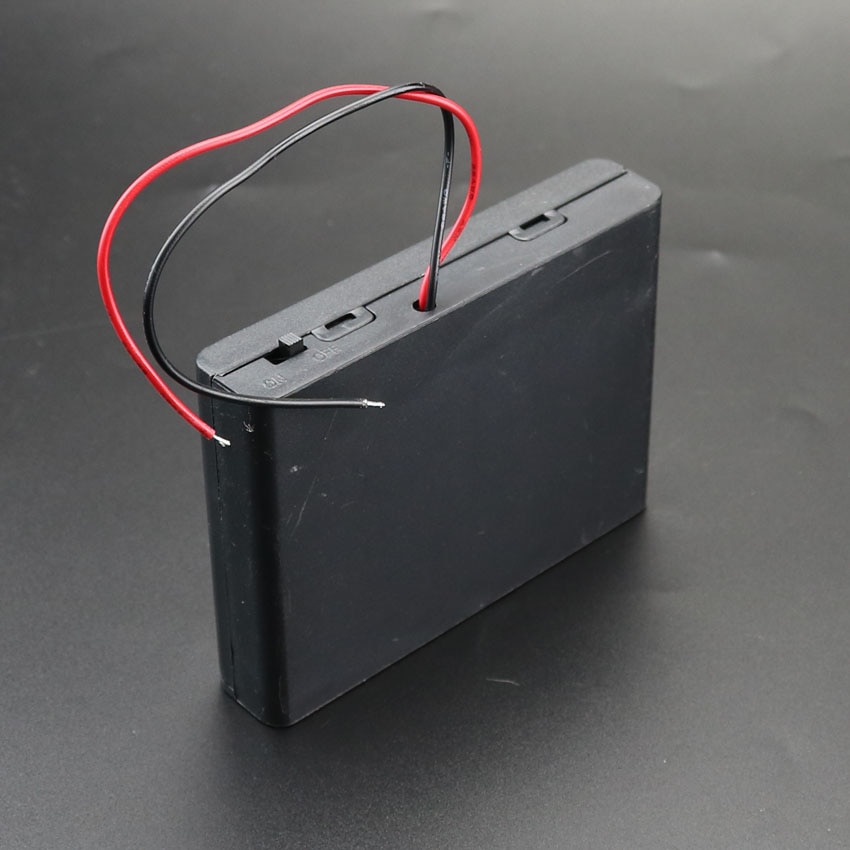 Aa batteriholder kasse med ledninger tænd / sluk-kontakt dæksel 2 3 4 6 8 slot standard batteri container til diy batterirum