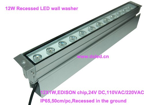 IP65,CE,50cm, Linear 12W Recessed LED bar light,Inground LED wall washer,led wash light,buried light,12X1W,110-240VAC,DS-T25