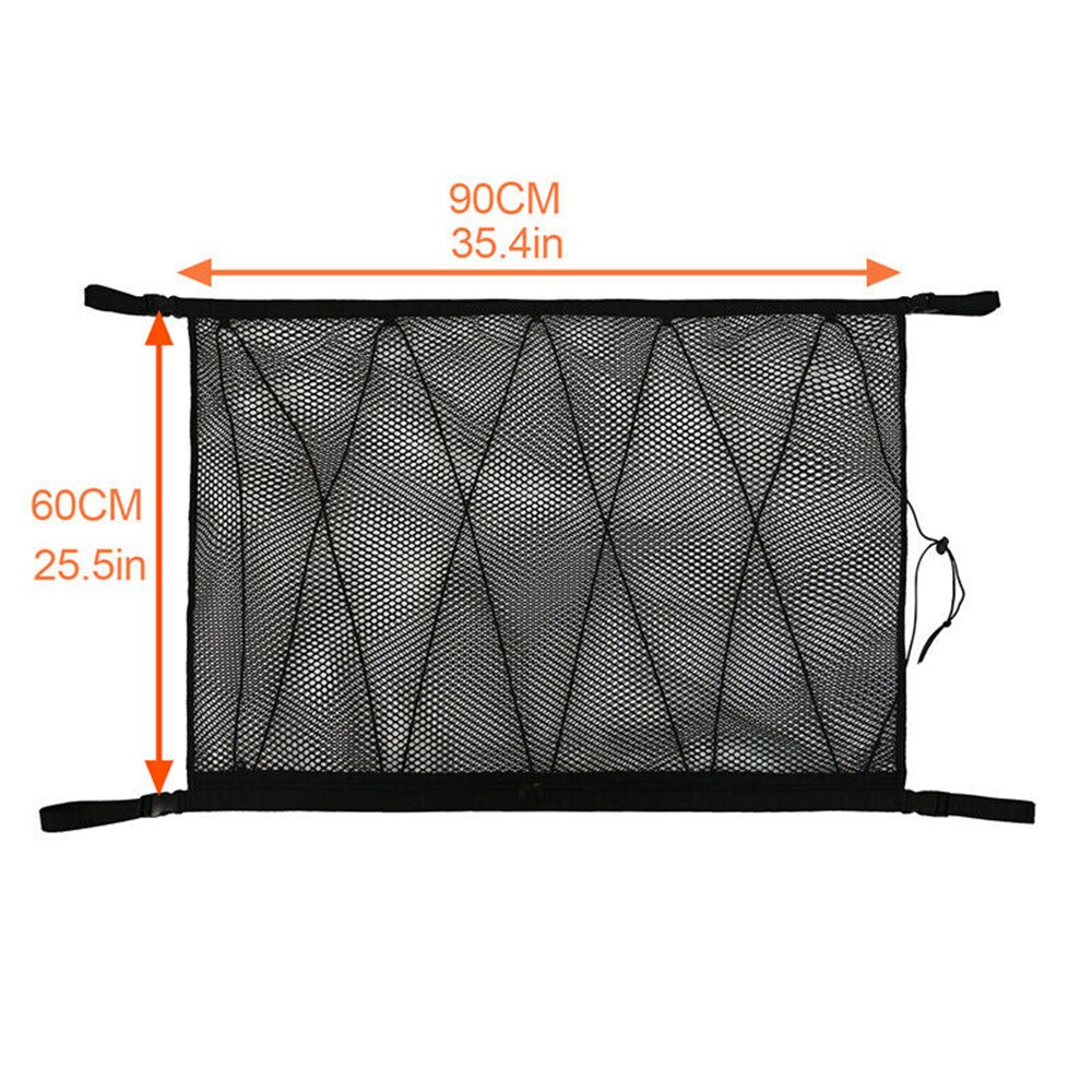 90 * 60cm Double-Layer Mesh Roof Storage Mesh Upgrade Drawstring Hanging Mesh: Default Title