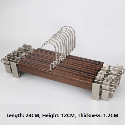 10 Teile/satz Erwachsene extra-Große Feste Holz und Metall Haken Holz KleiderbüGel Mit Kerben Nicht-Unterhose Metall Haken für Kleidung W2760: violett