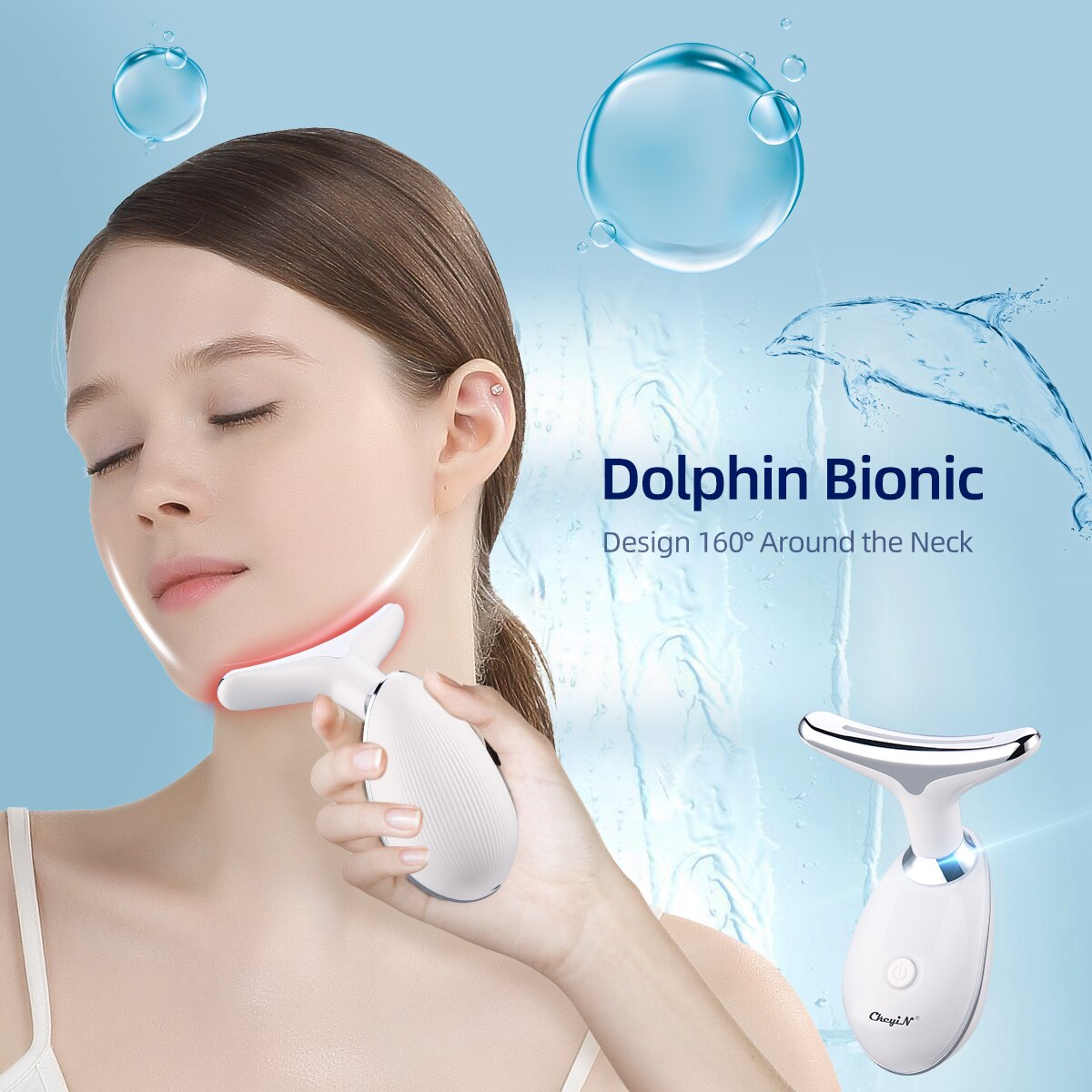4 In 1 Verwijder Dubbele Kin Hals Apparaat Led Photon Therapie Anti-Rimpel Accupoint Trillingen Gezicht Huid Lifting Aanscherping massager