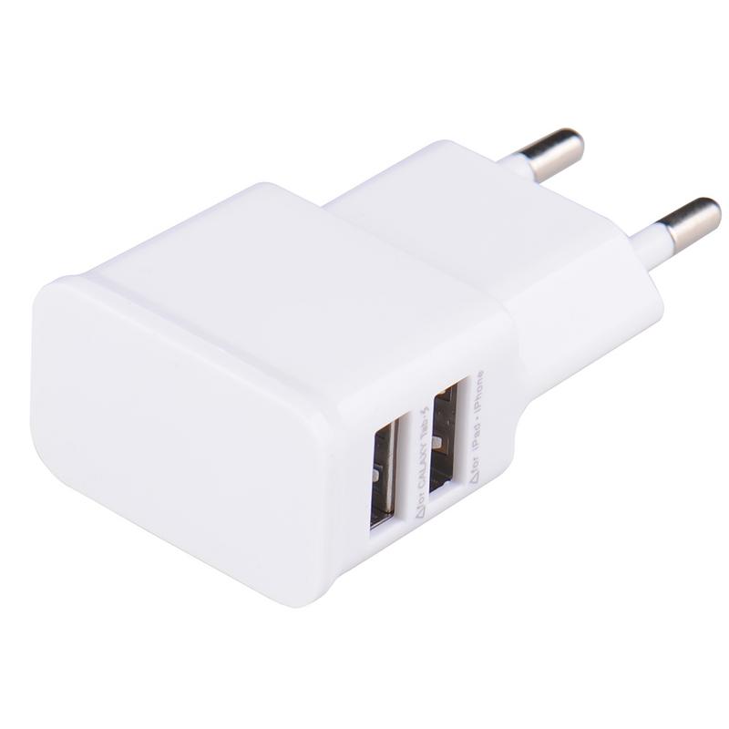5V 1A/2A Dual USB Mobile Phone Charger Universal AC Power Wall Charger Portable Home Travel Adapter For Iphone Ipad Ipod 1PC