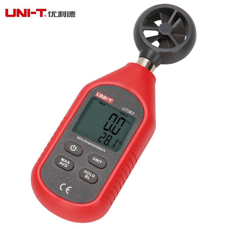 Digital Anemometer Thermometer Tachometer Wind Speed Meter with Battery Air Flow Monitor Wind Measurement Temperature Meter