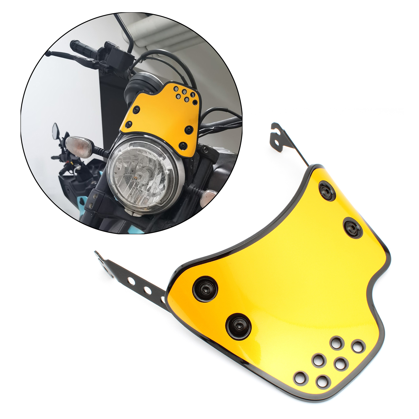 Motorcycle Windshield Front Shield Screen Replacement for Ducati Scrambler 400 800: Yellow