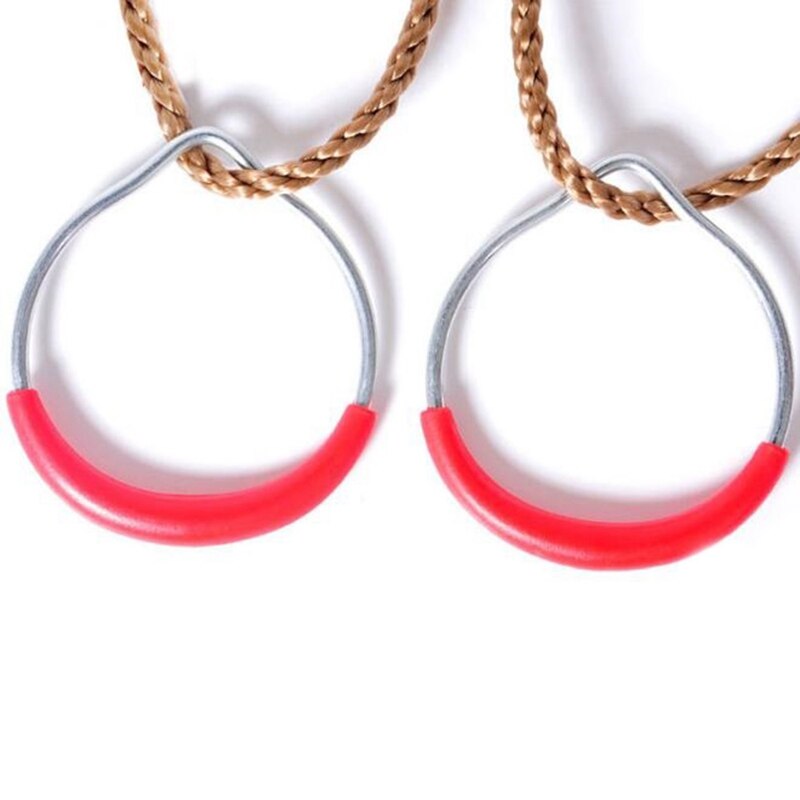 2 Pcs Swing Ring,Rotating Gymnastic Rod for Backyard,Ninja Ring,Color