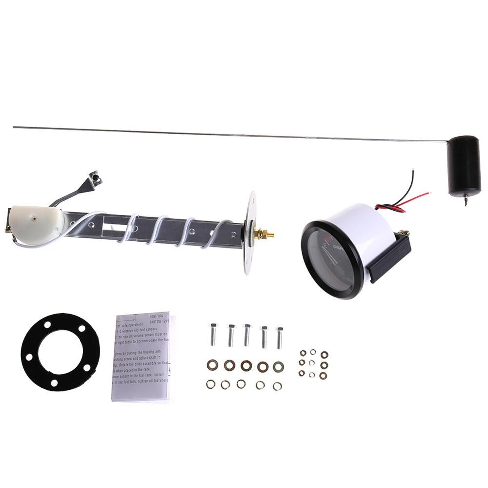52mm Auto Lkw Teile Lehren Kraftstoff Messgeräte Meter w/Kraftstoff Sensor E-1/2-F Zeiger 12V Universal- Auto Tankanzeige Motoren Teil NEUE