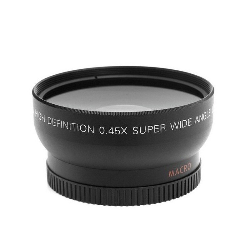 58mm 0.45x 0.45x SLR Camera Wide-angle Add-on Lens with Macro Lens