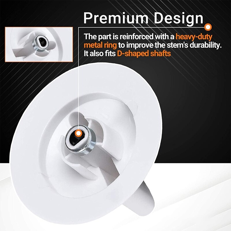 3 Pack of WE1M652 Dryer Timer Control Knob Replacement Part Exact Fit for Hotpoint & General Electric Dryers