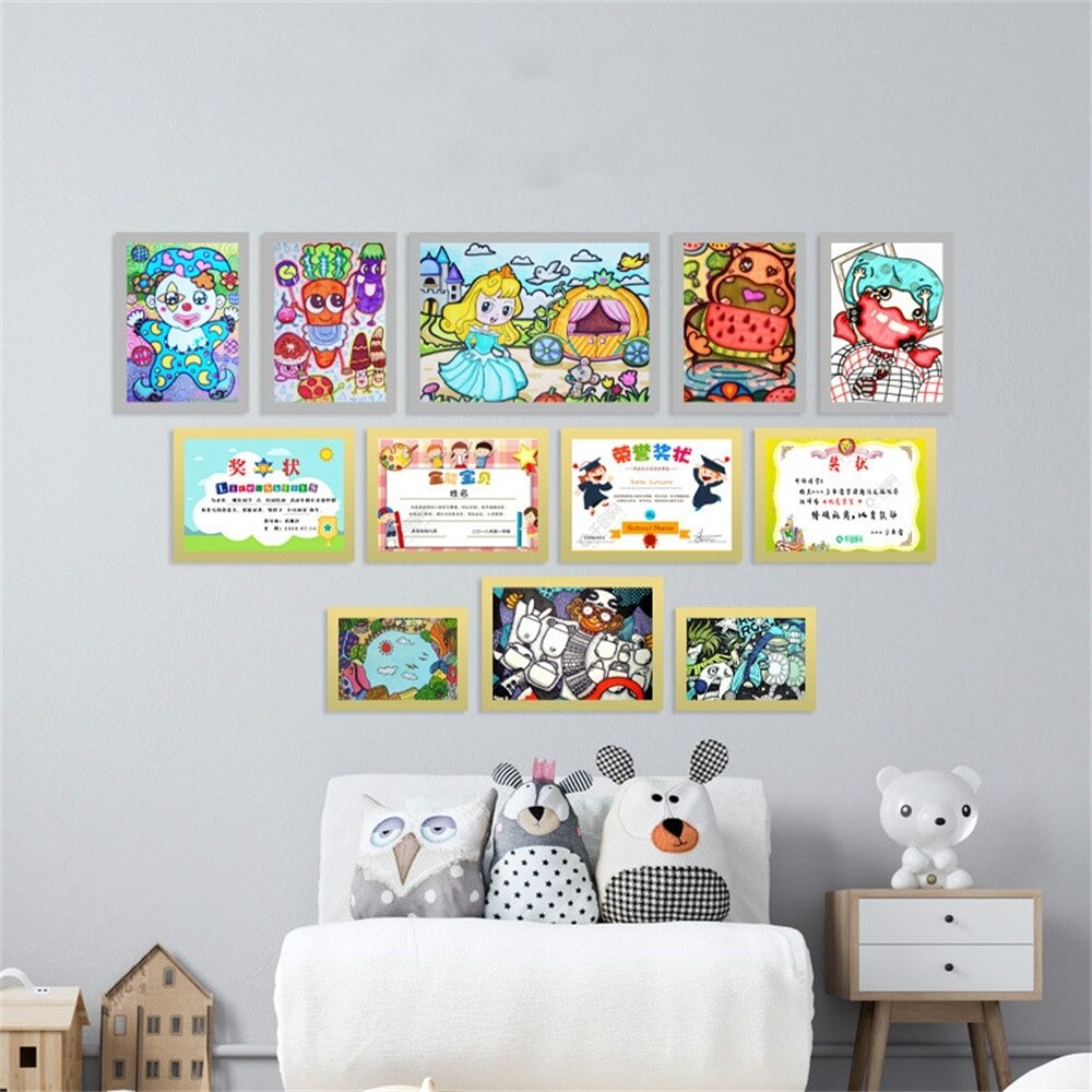 1pcs Pvc Diy Photo Red Yellow Blue A4 Magnetic Picture Frame