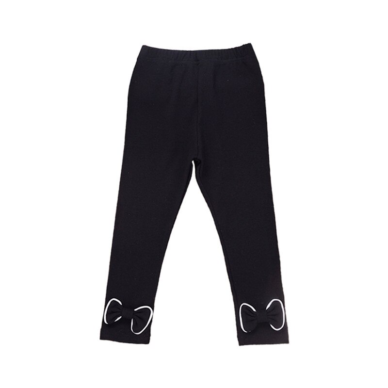 Roupa Das Meninas Da Moda Criança Crianças Calças do bebê Sólidos Bow Cintura Elástica Calças Compridas Pantalon Spodnie Broek штаны брюки: 24 m