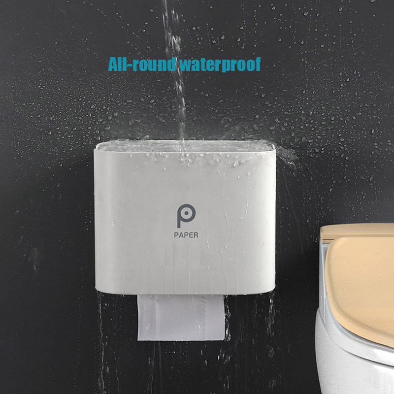 Baispo bærbar toiletpapirholder hygiejnisk papirdispenser hjemmebadeværelse tilbehør vægmonteret vævskasse til badeværelse