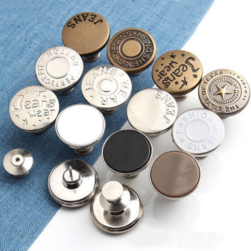 6 pièces boutons détachables jean facile à clipser bouton pression ajustement parfait boucles universelles instantanées taille mince remplacement pas de couture nécessaire