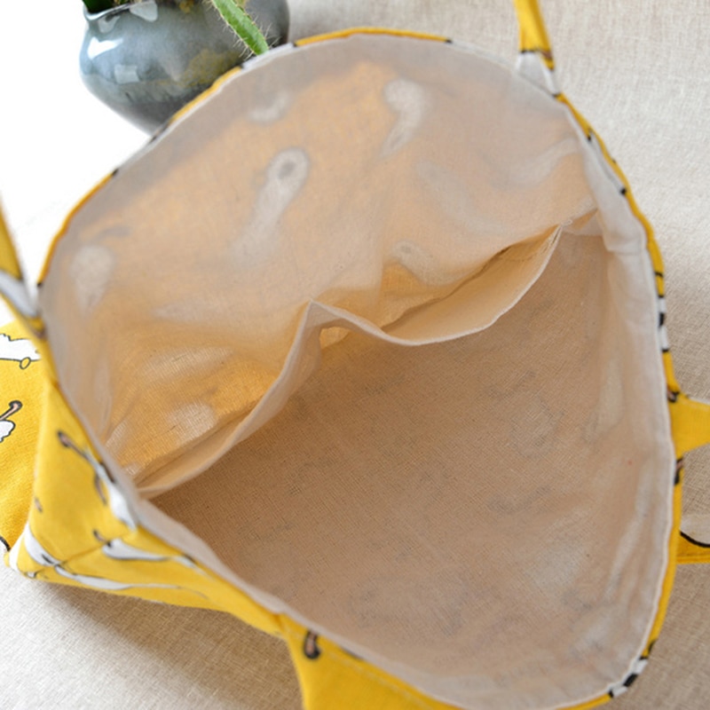 Bolso de compras reutilizable con estampado bonito, bolso de lona para mujer, bolso ecológico, bolso de hombro, bolso de viaje de playa, bolso de lino de algodón