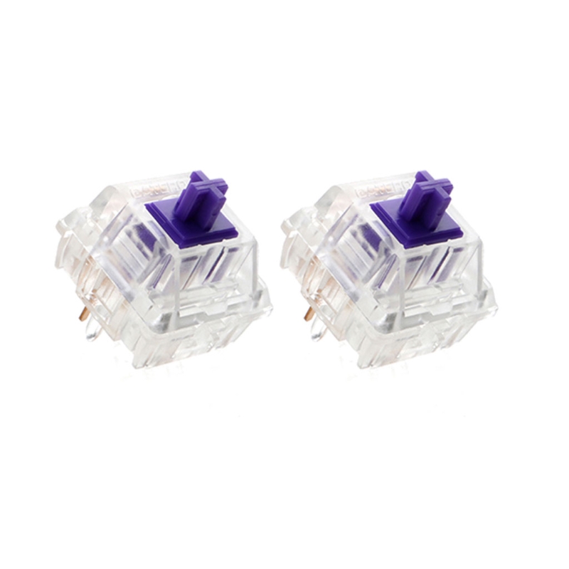 Zealio Switches (Tactile) V2 Purple Custom 62g 65g 67g 78g Transparent Shell for Mechanical Keyboard 2 Pieces/Set: 65g 