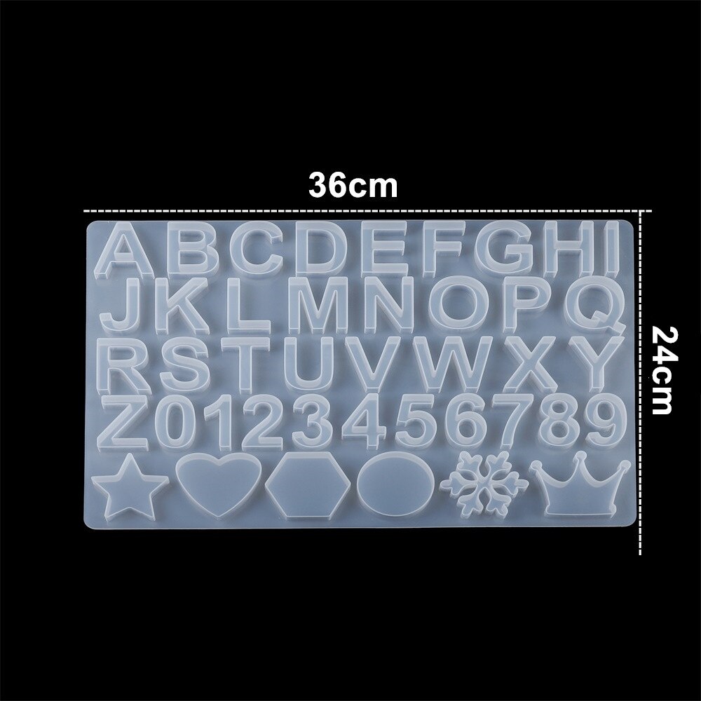 Alfabet Siliconen Mallen Set, Letter en Nummer Epoxy Gietmallen Kleine Sleutelhanger Hars Sieraden Mould met Sleutelhanger Accessoires DIY Suiker Cake Gietvorm door MYCreator (2