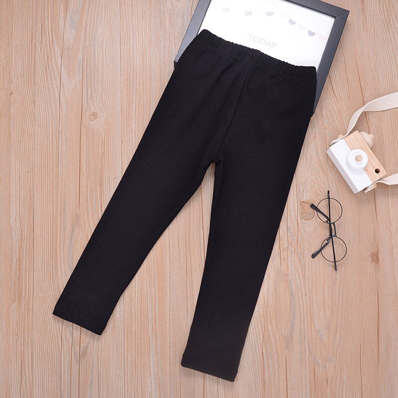 Roupa Das Meninas Da Moda Criança Crianças Calças do bebê Sólidos Bow Cintura Elástica Calças Compridas Pantalon Spodnie Broek штаны брюки