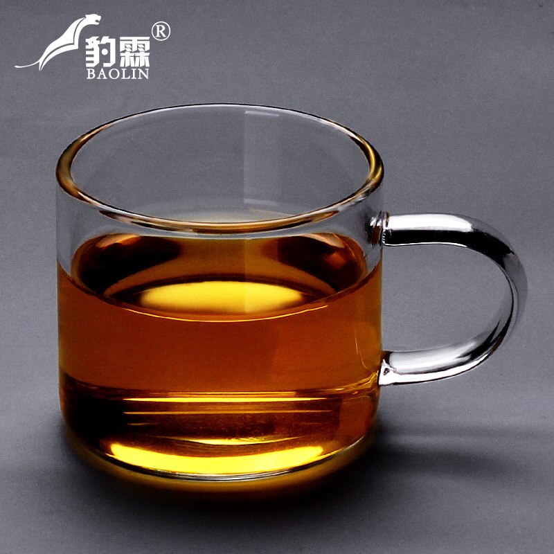 Cute Tea Cup Luxury Modern Transparent Portable Chinese Glass Tea Cup Handmade Kubek Do Herbaty Teaware 50: transparent handle