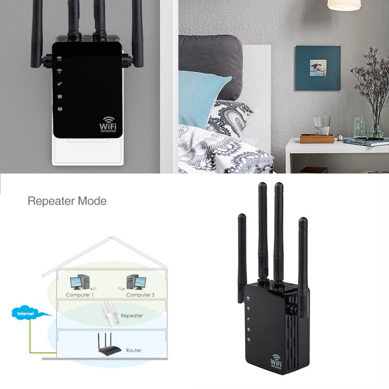 1200Mbps Signal Booster 2.4 GHz Cellphone Cellular Dual-Band Network Signal Amplifier Mobile Phone Repeater For Iphone
