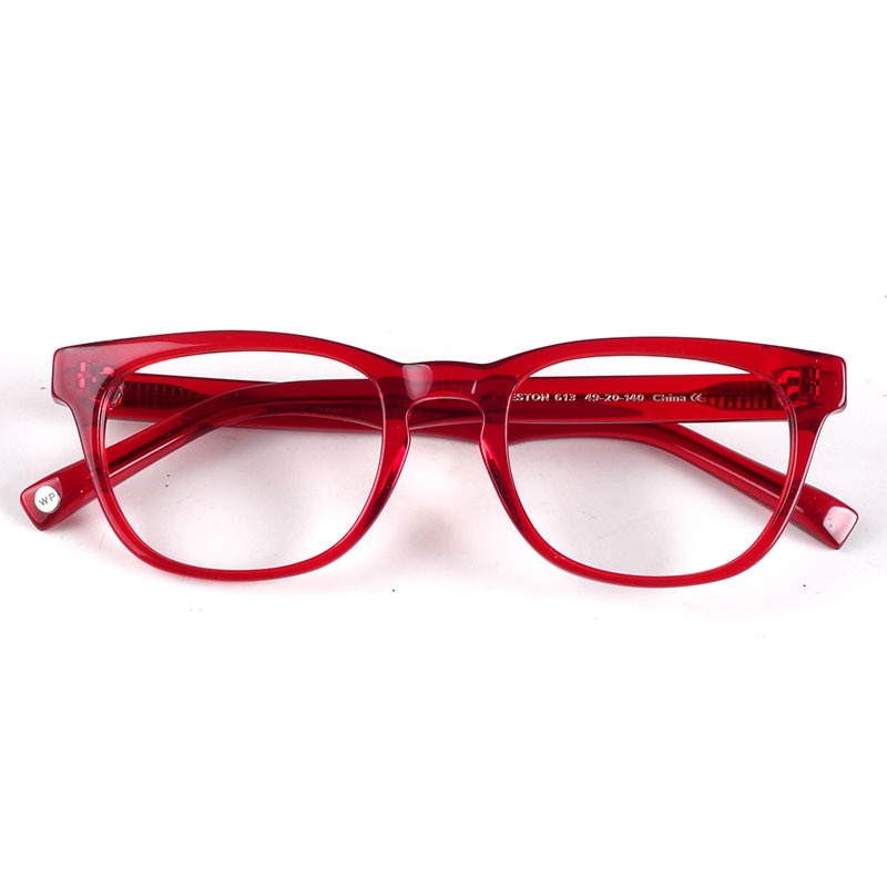 Women acetate prescription eyeglasses frames jelly red