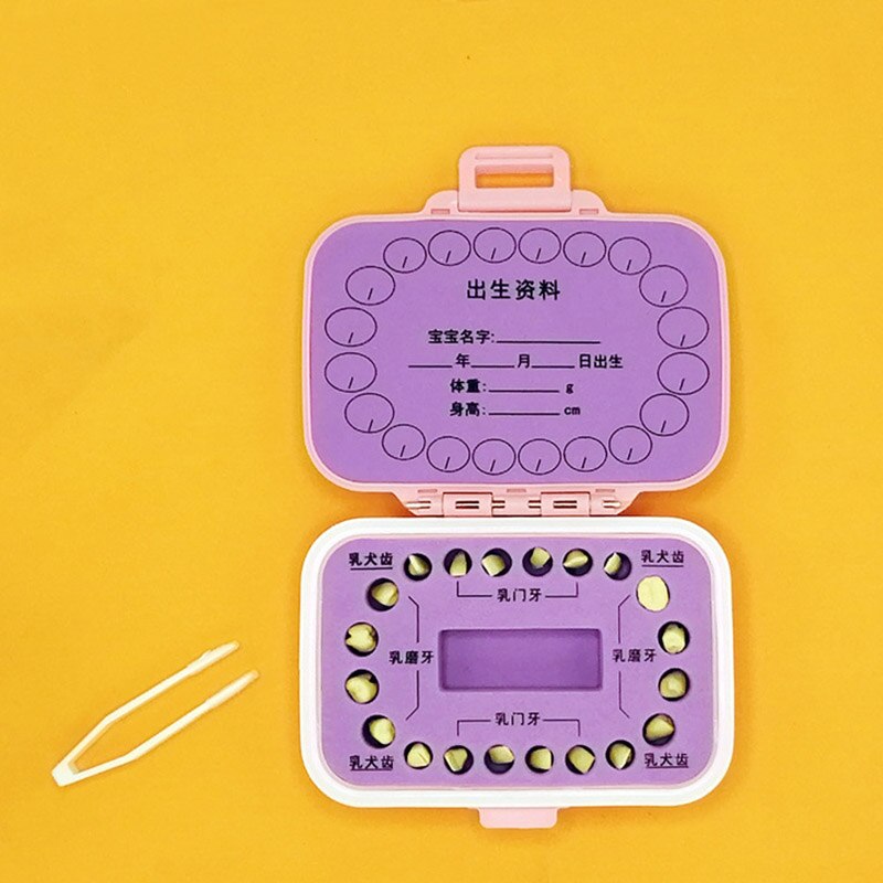 Dentes do bebê caixa de lembrança pp dente caixas de fadas caçoa o armazenamento do dente titular organizador bonito crianças dente fetal recipiente de cabelo